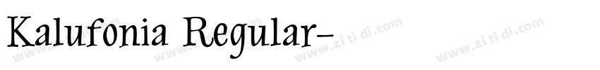 Kalufonia Regular字体转换
